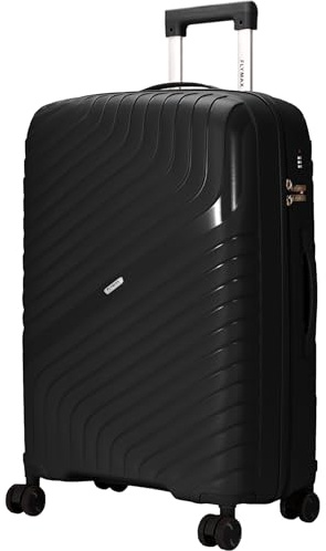 29 Large Suitcase Luggage Large Suitcase 4 Wheels Lightweight 20kg - 23kg Hardshell Polypropylene with Combination Lock + Telescopic Handle Travel Case Hard Shell XL 102L Black