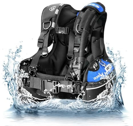 SMACO Gilet de Stabilisation Plongée Mixte BCD, Veste de Plongée Léger et Compact, Nylon Double Couche 1000D, Grandes Poches, Conception Modulaire B350