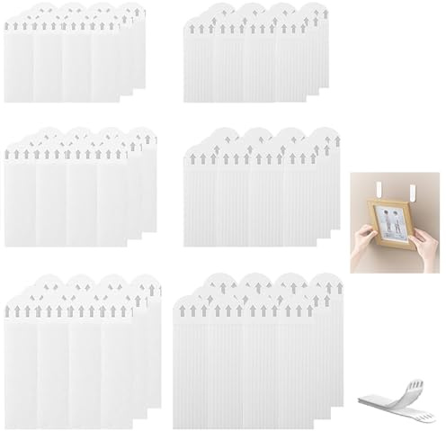 36 Paires Languettes Accroches Tableaux, Bandes Adhésives Autocollant Cadre Mural Accroche Tableau Sans Percer Amovibles Autocollant Fixations Percer Fixation Murale Adhésives Résistantes À L'Eau