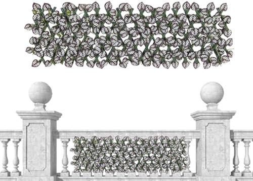 Schermo di Privacy Espandibile per Recinzione | Decorazione con Sfondo Verde | Rotolo Schermante Di Siepe Artificiale,Per Famiglia Studenti Adulti Uomini Donne Soggiorno Balcone Patio Cortile Esterno
