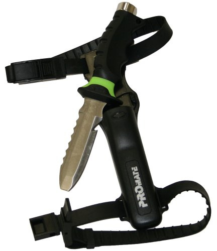 Promate Blunt Tip Diving Knife (4 1/2 Blade), Green