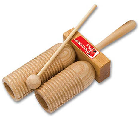 Percussion Plus PP252 Wooden Agogo Double with Beater