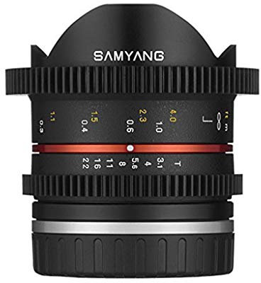 SAMYANG 14008T3.1CM T3.1 Cine UMC FISH-EYE II Objektiv für Anschluss Canon M (8mm)