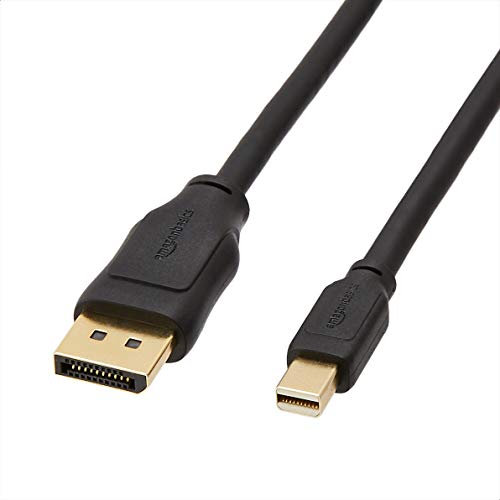 Amazon Basics Kabel für Mini DisplayPort zu DisplayPort, 1.8 m, Schwarz
