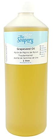 Huile de pépins de raisin 1 liter - Produit cosmétique - huile de support pour massage et aromathérapie