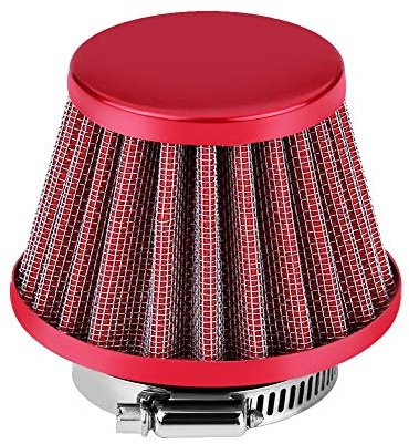 Filtros de Aire para Motos, Filtro de Aire 38 mm para Carburador (Rojo)