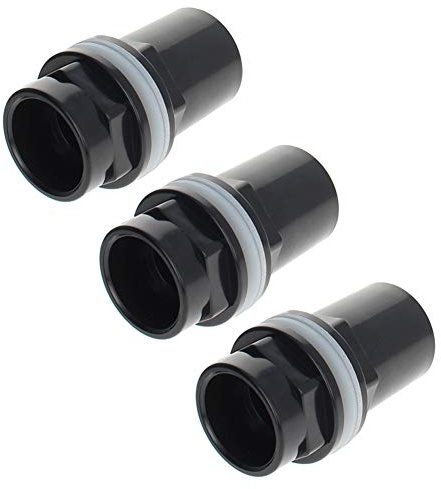 MroMax - Conector de tubería de agua para acuario de PVC, 1 ID de PVC, conector de manguera recto, accesorios para acuario, 3 piezas