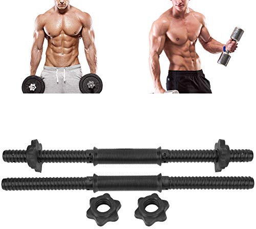 Hantelstange Kurz Kurzhantelstange Langhantel-Stange 2 Stücke Hantelstangen für Gym Home Training Gewichthebergriffe mit 4 Spinlock-Kragen