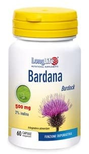 LongLife® Bardana | Integratore di bardana titolato al 2% in inulina | Benessere della pelle | Funzioni depurative | Drenaggio liquidi | 1 mese di trattamento | Vegano e senza glutine