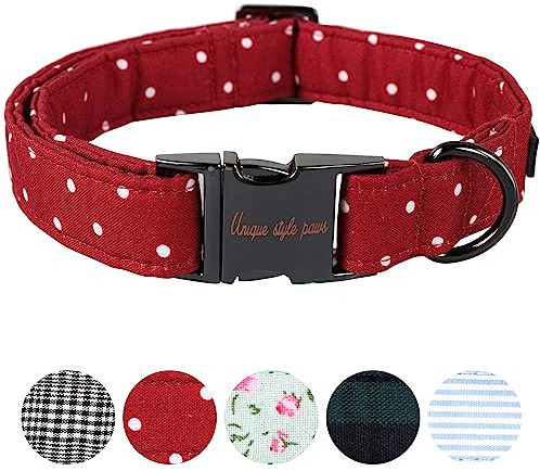 Collar para perros de Unique style paws, collares para perros pequeños, medianos y grandes, pajarita para collar de perro ajustable XS-XL