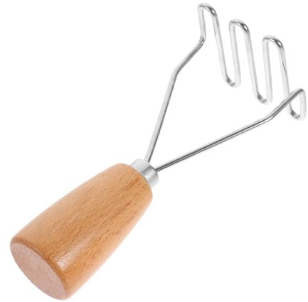 COLLBATH Kartoffelstampfer Aus Mit Holzgriff Leicht Zu Reinigen Vielseitig Einsetzbares Küchenwerkzeug Zum Zerkleinern Von Kartoffeln Und Anderen Lebensmitteln