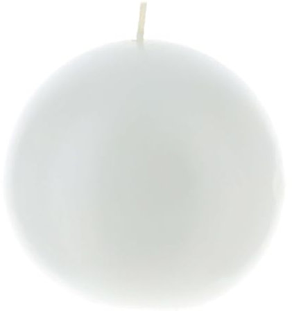 Candela sferica Bianco Opaco da Altare 100 mm