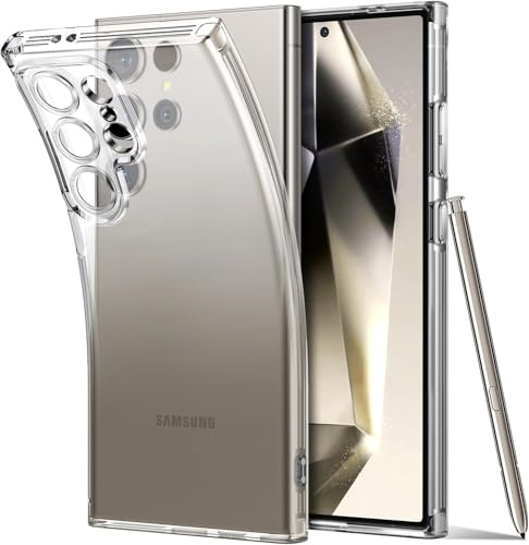 PIXFAB Clear Case for Samsung Galaxy S25 Ultra, [Ultra Slim] Scratch Resistant TPU Gel Rubber Soft Skin Silicone [Protective Case] Cover for Samsung S25 Ultra