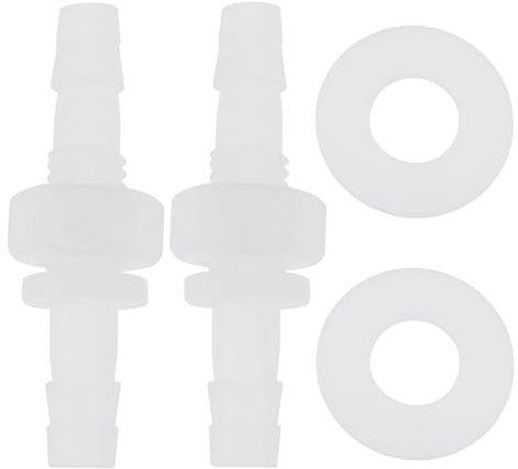 Briny River 4 Set 6-M8-6 6mm Raccordo Per Paratia Con Estremità Doppia In Plastica Per Tubo Flessibile Con Guarnizione Per Tubo Con Diametro Interno Da 6mm Adattatore Per Giunto Esagonale