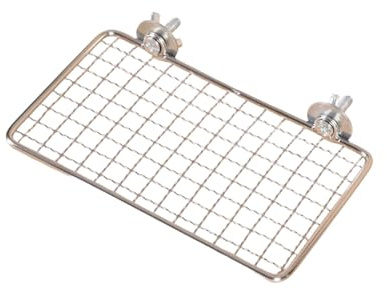 Vynetra Piattaforma di posatoio per uccelli in acciaio inox, sicuro supporto per uccelli che riposano e salti per pappagalli e uccelli in gabbia, accessori resistenti alla ruggine
