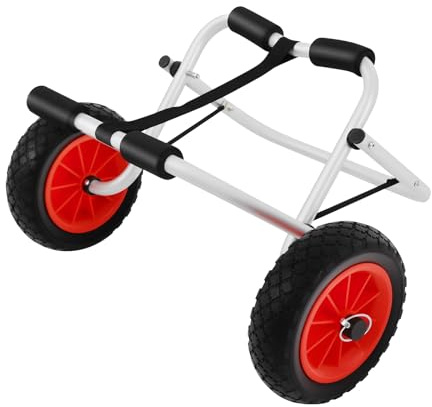 ClearFragrans Carro plegable para kayak, carro de transporte para kayak, de aleación de aluminio, capacidad de carga de 80 kg, adecuado para canoas, balsas salvavidas