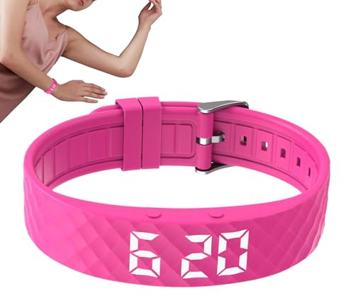 Bracelet De Réveil - Montre Portable avec Minuterie Silencieuse | Réveil De Poignet Vibrant Ajustable | pour Femmes Et Hommes Et Et Seniors Et Personnes Âgées Et Adultes Et Filles
