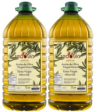 Aceite de Oliva Virgen Extra Sedovin – Pack 2×Garrafa 5 L (10 L Total) | Primera Extracción en Frío | 100% Aceituna Española | Ideal para Cocina, Ensaladas y Freír
