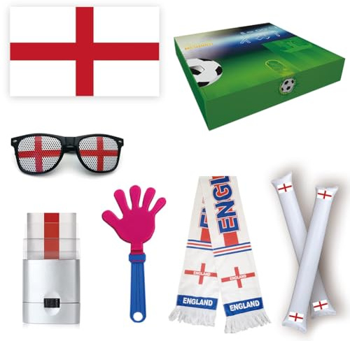 Football Fan Kit, Team Spirit Accessories, Cheerleading Hand Clappers Party Favors and Thunder Sticks Noise Makers for Sporting Events Football Cheering Essentials for World Cup, Copa America & Match