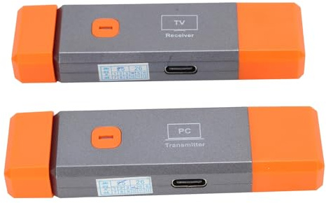 Luqeeg Trådlös Sändare och Mottagare, 5G-frekvensband Plug and Play-överföringsenhet, HD-videoljudsändare med Synkroniserat Ljud, Idealisk för Bärbar Dator, TV, Bildskärm och