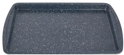 Russell Hobbs RH00998EU Antihaft Blauer Marmor Backblech - 38cm Ofenschale, Robustem Karbonstahl, Backform ofensafe 220 Grad/Thermostat 7, Ofenblech, 5 Jahre Garantie, Einfache Reinigung
