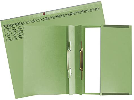 Exacompta 370425B 25er Pack Premium Kanzlei Hängehefter Exaflex Rechtsheftung, zwei Abheft-Vorrichtungen, extra starker Recycling Karton Dehntasche für Büro Kanzlei und Anwälte Blauer Engel Grün