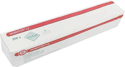 2000 Pezzo Comprime pile Nobatop 8 (4 x) o Nobatop 12 (6 x) Compresse in tessuto non tessuto compresse - Nobatop 12, 5x5cm