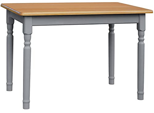 Matbord, köksbord, grått, massiv furu, trä, lantlig stil (60 x 100 cm)