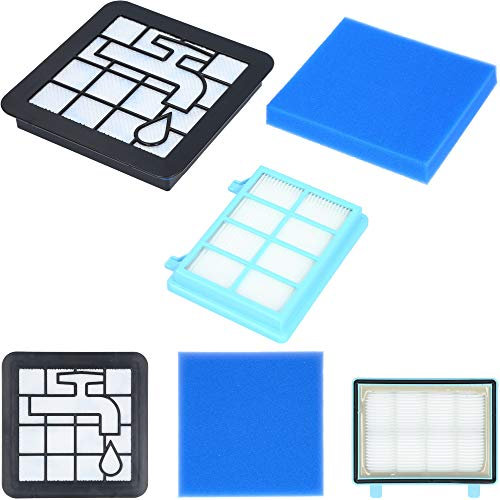McFilter I 2x Filterset geeignet für Philips FC9331/09 FC8010/01 FC9332/09 FC9328,FC9334 FC9349,FC9353 FC9556 FC9515 Hepafilter Staubsaugerfilter für PowerPro Compact Active City Power Cyclone