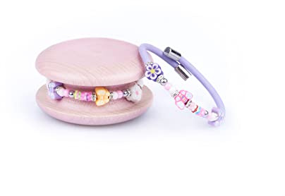 Too Late Bracciale Donna, Bracciale Macaron Funny Mignon 1 Giro, Bracciale Charm, Bracciale Caucciù Made in Italy (buttlillach)