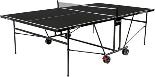 Pegasi Tischtennisplatte 500 - Tischtennisplatte Indoor - Faltbare Tischtennistisch - Klappbar - Original Tischtennistisch - Mit Rädern - Beweglich - Schwarz