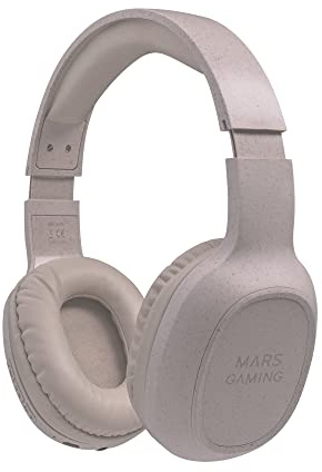 Mars Gaming MARSGAMING MHW-ECO, Umweltfreundliches Drahtloses Headset, Bluetooth 5.1, Mikrofon, Bio-Material Wheat Straw Grau