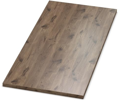 AUPROTEC Plateau de table 19 mm chêne Castell 1000 mm x 600 mm Panneau en bois décor panneau aggloméré avec chant ABS Bord au choix : 100 x 60 cm