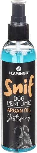 Flamingo Spray Parfumé à l'huile d'Argan – 150ml, Hydratant, Brillance pour Poils d'animaux, Neutralise Les Odeurs
