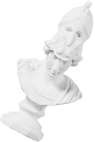 PRETYZOOM Athena-gipsskulptur Mini-skulptur- Büste Aus Gips Aphrodite-büstenstatue Berühmte Büstenstatue Griechische Gottstatue Skizze Eines Übungsmodells Klassische Skulptur Weiß Harz