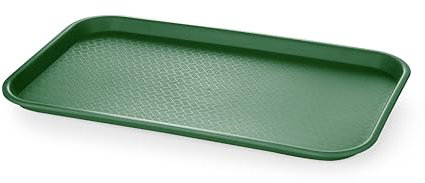 HENDI Plateau de Service, GN 1/1, Amerbox, rectangulaire, Multi-Usage, Plateau Fast Food, pour Servir Nourriture et Boissons, Restauration Rapide, 530x325x(H) 20mm, Vert, polypropylène