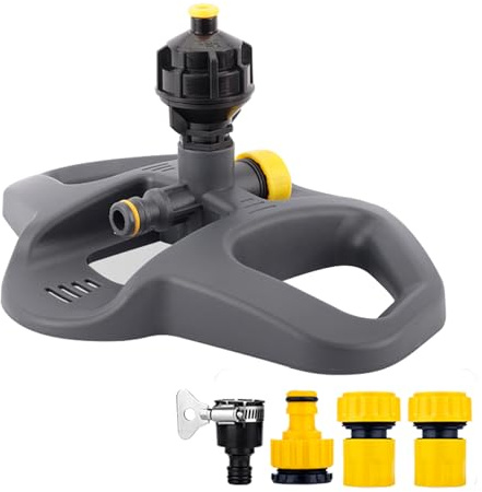Irrigatore Per Giardino,Automatico Rotante a 360 °,1/2 Pollice,3/4 Pollice,Area di Irrigazione Fino a 500 Metri Quadrati,Testa Telescopica Automatica,Giardini e Cortili (A,3/4)