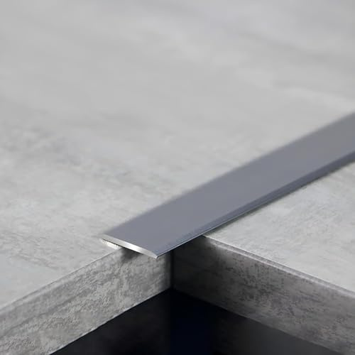 Robust övergångsprofil Och Täcklist I Aluminiumlegering I Laminat – 3x90 Cm övergångsremsor För Golvlister För Sömlösa Golvlösningar, Gray, W:20MM
