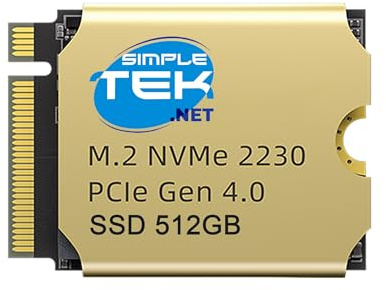 SIMPLETEK - Solid State Drive SSD 512 GB M.2 NVMe PCIe Gen 4.0 - Format 2230, Ultra Fast Compatible with Steam Deck, Laptop Compact