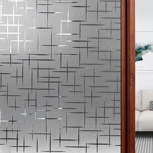 Vinilos para Cristales 75 x 460 cm Efecto Esmerilado, Anti-UV, Privacidad Privacidad Lámina Adhesiva, Opaco Vinilo Ventana para Baño Despacho Cocina, Estrella