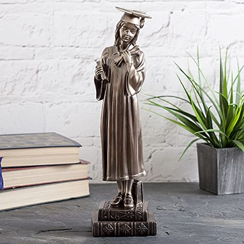 The Gift Experience Female Bronze Graduation Figurine - University and Congratulations Keepsake for Her