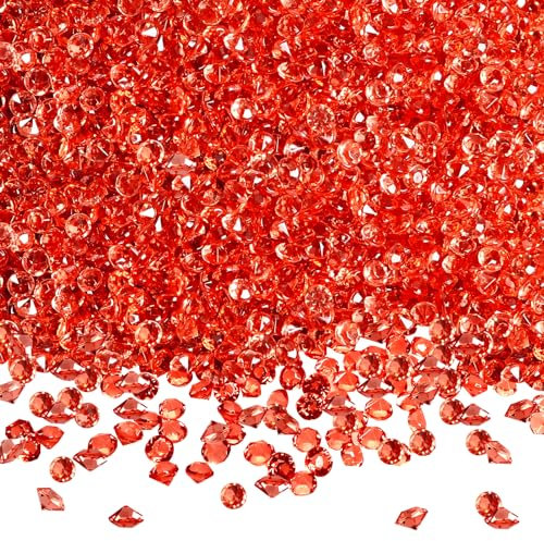 TOAOB 5000 Pièces 3mm Rouge Diamant Scattering Diamants Cristaux Déco Pierres De Mariage Cristal Table Confettis Table Décoration