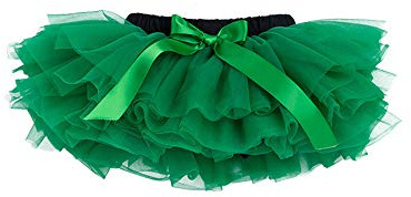 Anbaby Baby Girls Soft Tutu Skirt Toddler Ruffled Pants Diaper Cover Green 0-3M