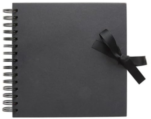 Papermania Scrapbook Album, Black, 8 x 8, 40 Sheets, Create & Decorate Memories, Add Photo Paper & Accessories