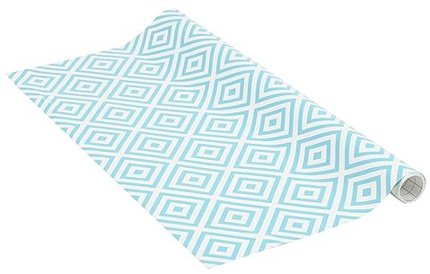 Venilia Pellicola adesiva, Celia blu motivo retrò blu, 45cm x 1,5m, Spessore 95μ, Pellicola autoadesiva per mobili o cucina, carta da parati, PVC senza ftalati, Prodotto in UE