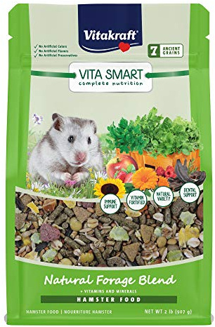 Vitakraft Wholesome Vita Smart Hamster Food – Probiotics Fruits and Vegetables – Fortified with Vitamins and Minerals – 2 Lbs