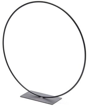 NaDeco Metallring Schwarz mit Fuß, wählbar in den Größen 25, 30 und 40cm Dekoring auf Fuß Drahtring zum Basteln Loop Ring Hoops Trockenblumen Ring Metalldrahtring, Größe:Ø 25 cm