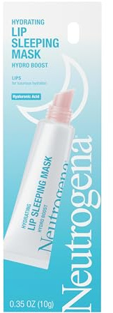 Neutrogena Hydro Boost Hydrating Lip Sleeping Mask with Hyaluronic Acid, Clear Overnight and Daily Moisturizing Treatment for Very Dry Lips, Fragrance Free Squeeze Tube Lip Balm, 0.35 oz