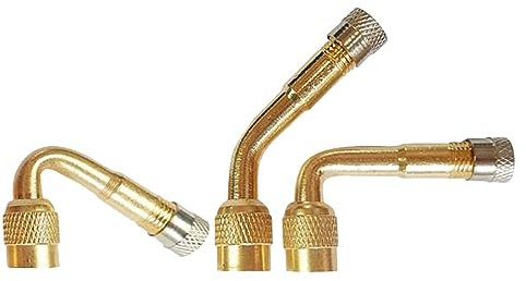 SULIUDAJI 3 Stück Ventilverlängerung, Ventil Verlängerung Kupfer Ventiladapter Winkel Ventilverlängerung Autoventil Reifenventilverlängerung Winkelventil für Auto Motorrad Fahrrad Scooter