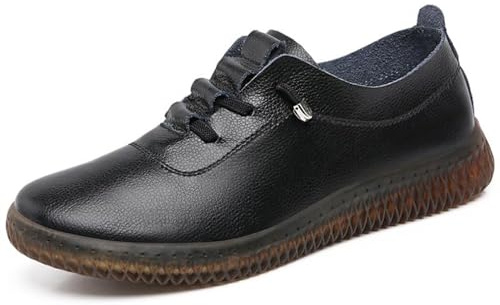 Mocassins et Loafers Femme Confortable en Cuir Derbies Femme Souple Plat Chaussures de Décontractées Simple Femme